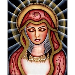 Blessed Virgin Mary by Cat Ashworth Tattoo Artwork Canvas Art Print