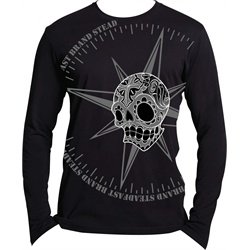 Sugar Skull and Compass by Jime Litwalk Tattoo Long-Sleeve Thermal T Shirt