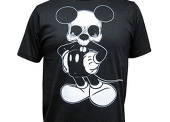Mikey by Josh Stebbins Mickey Dead Mouse Skull Art Men's Black T Shirt