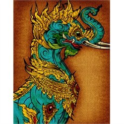 Baku by Palehorse Design Chinese Tattoo Artwork Art Paper Print