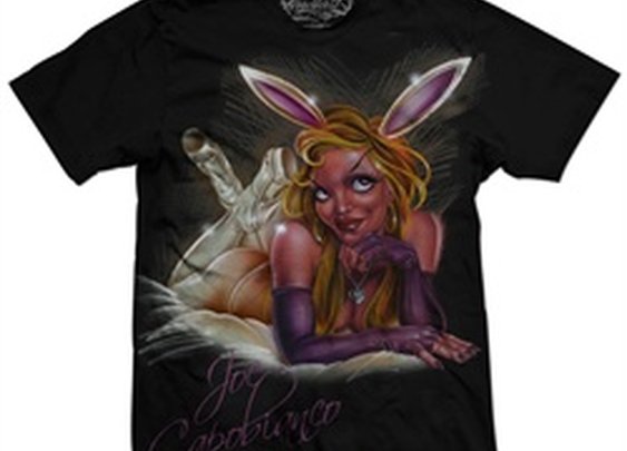 Bunny by Joe Capobianco Steadfast Men’s Sexy Tattoo Art Black T Shirt