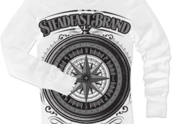Steampunk Compass by Steadfast Brand Men's White Thermal Tee Shirt
