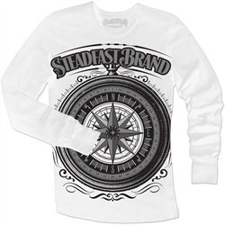 Steampunk Compass by Steadfast Brand Men's White Thermal Tee Shirt