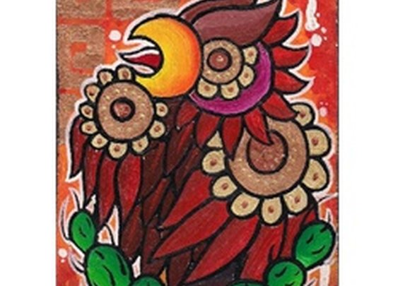 Aztec Eagle Primative Culture Artwork by Rone Tattoo Art Canvas Print
