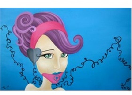 Azure by Elaina Soto Unusual Company Lowbrow Artwork Canvas Art Print