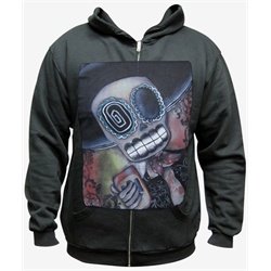 Martin Mariachi Sugar Skull by Abril Andrade Men's Tattoo Art Hoodie
