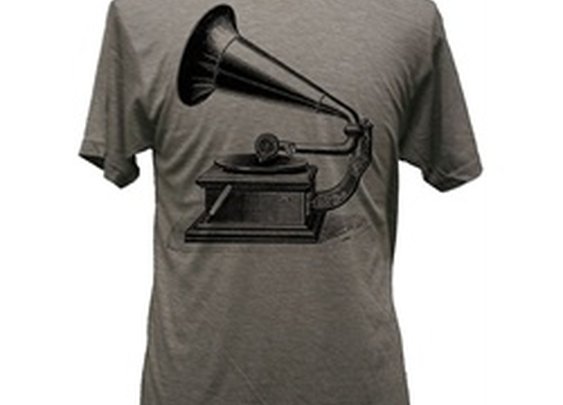 Annex Clothing Gramaphone Phonograph Victorian Steampunk Print Tee Shirt