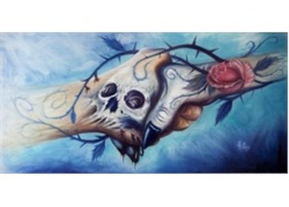 Bound Masonic Handshake by Bobby Holland Tattoo Artwork Canvas Art Print