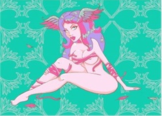 Bird Brain 2 Pin-up Girl by Andrea Young  Lowbrow Artwork Art Print