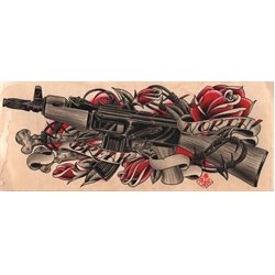 Break North by 2 Cents Tattoo Art Canvas Print