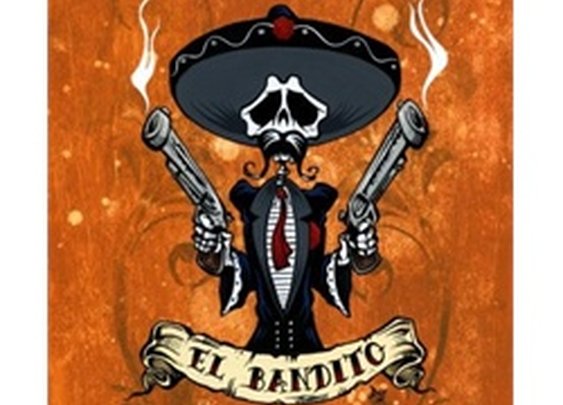 Bandito Portrait  by David Lozeau Day of the Dead Canvas Art Print