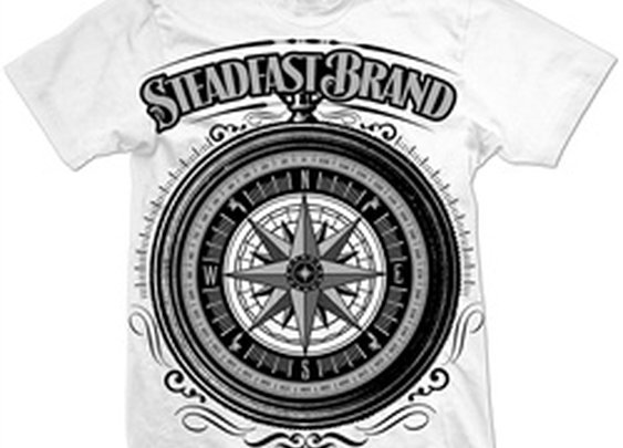 Steampunk Compass by Steadfast Brand Design Men's White Tattoo T Shirt