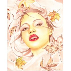 Autumn by Cambria Tattoo Art Canvas Print