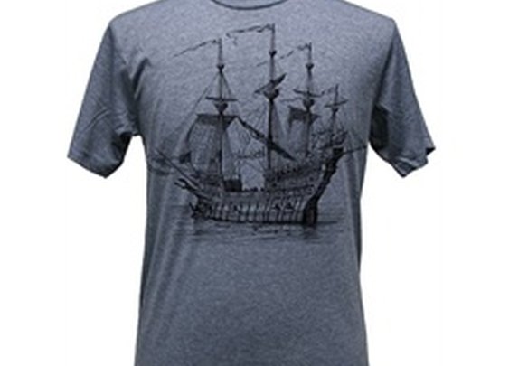 Annex Clothing Galleon Ship Victorian Steampunk Art Print Tee Shirt