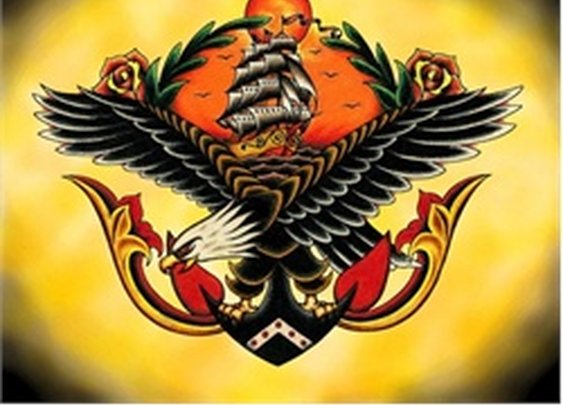 American Tradition by Tyler Bredeweg Tattoo Art Canvas Print