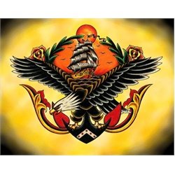 American Tradition by Tyler Bredeweg Tattoo Art Canvas Print