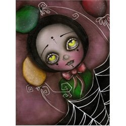 Arlequin Clown Girl by Abril Andrade Griffith Lowbrow Artwork Canvas Art Print