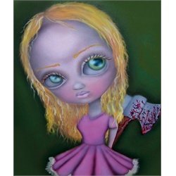 Ax Girl by Abril Andrade Griffith Lowbrow Artwork Canvas Art Print