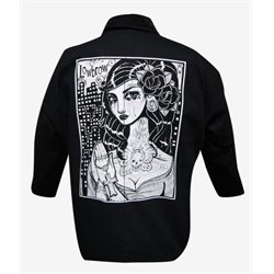 Mi Vida Loca by Whitney Lenox Men's Lined Black Canvas Work Jacket