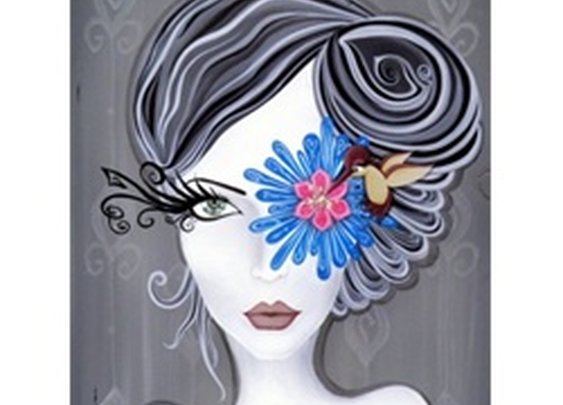 Beija Flor by Elaina Soto Unusual Lowbrow Artwork Canvas Fine Print