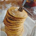 Whiskey Pancakes with Whiskey Maple Cream Sauce – It’s what’s for dinner.  |  Whiskey Disks Blog