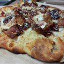Random Food Photo - Bacon, Chevre, Fig, and White Truffle Oil Pizza