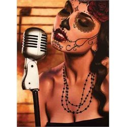 Mi Cancion by Daniel Esparza Latina Singer Tattoo Art Framed Print