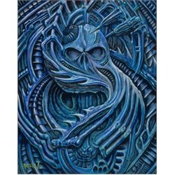 Blue Bio by Roman Tattoo Art Canvas Print