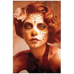 Vendimia Belleza by Daniel Esparza Tattooed Woman Canvas Art Print