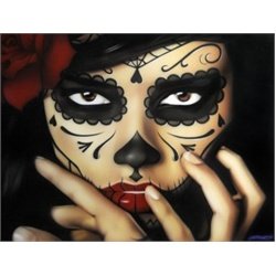 Priscila by Daniel Esparza Lowbrow Day of the Dead Canvas Fine Art Print Giclee