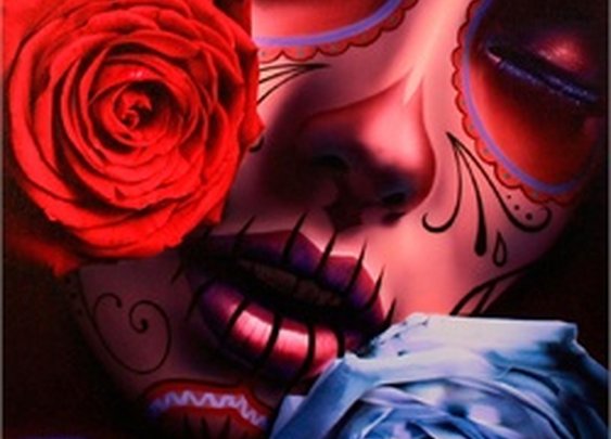 Amor Eterno by Daniel Esparza Mexican Beauty Day of the Dead Canvas Fine Art Print Giclee