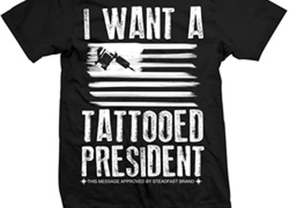 I Want A Tattooed President Steadfast Brand Design Black Men's T Shirt