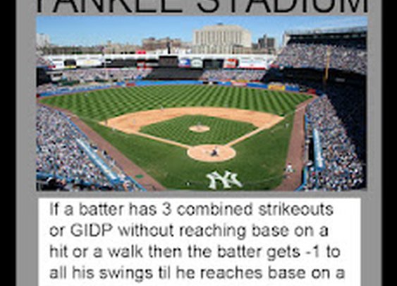 Yankee Stadium MLB Showdown Strategy Card 2011