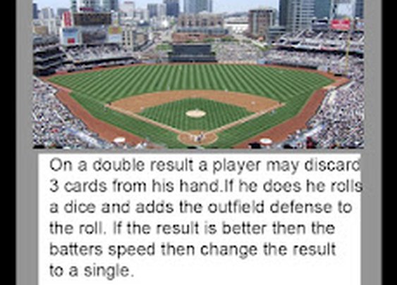 Petco Park MLB Showdown Strategy Card 2011