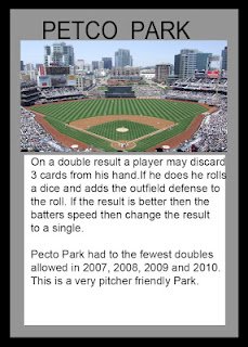 Petco Park MLB Showdown Strategy Card 2011