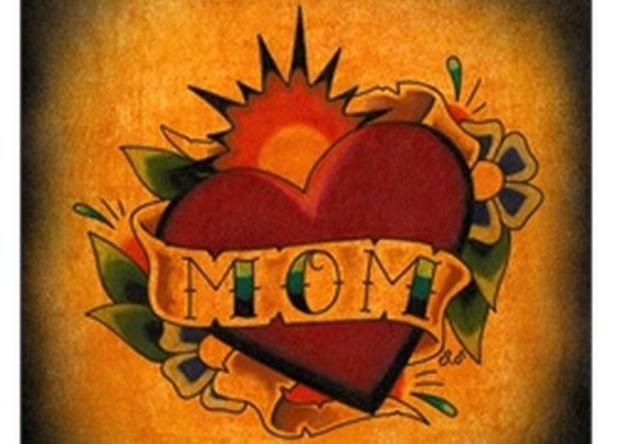 Mom by Christopher Perrin Tattoo Art Canvas Print