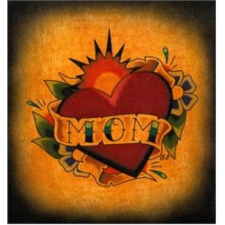 Mom by Christopher Perrin Tattoo Art Canvas Print