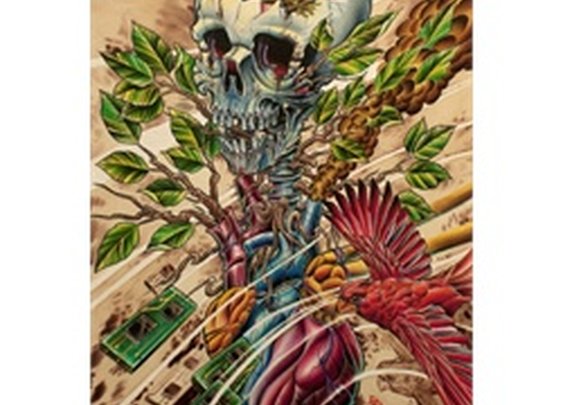 Timeline by 2 Cents Black Market Tattoo Designs Canvas Fine Art Print Giclee