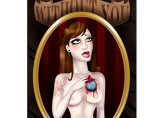 Without You by Andrea Young Macabre Tattoo Artwork Canvas Art Print