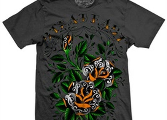 Steadfast Roses by Dave Kruseman Men's Rockabilly Tattoo Art T Shirt