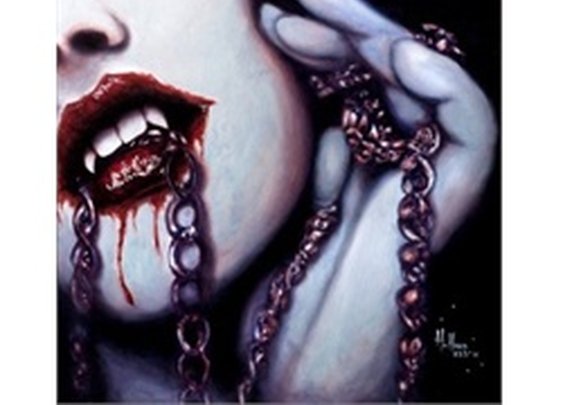 Seduction Vampire by Bobby Holland Goth Artwork Canvas Art Print