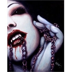 Seduction Vampire by Bobby Holland Goth Artwork Canvas Art Print