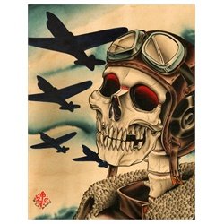Pilot Artwork by 2 Cents Military Airforce Tattoo Inspired Art Print