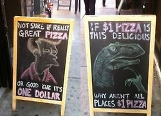 Dollar Pizza Meme Marketing