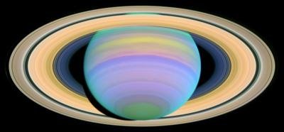 Space / Saturn's Rings in Ultraviolet Light