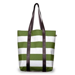 Green Stripes Tall Beach Tote Bag