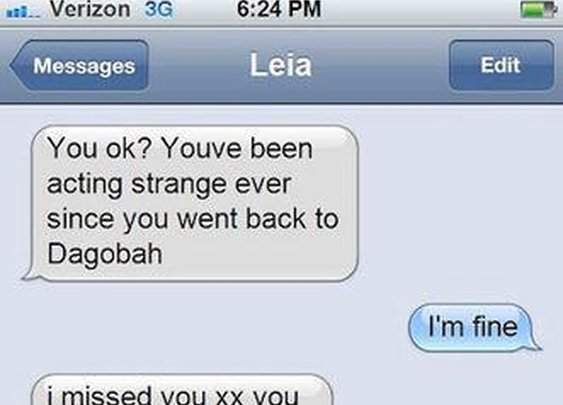 Leia’s iPhone Flirt Fail