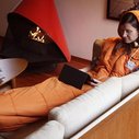 The Napsack sleeping bag looks like a giant hoodie