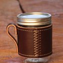 Holdster USA: Leather Canning Jar Travel Mugs | Holdster