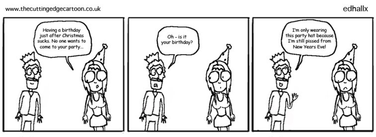 Having a birthday near to Christmas « The Cutting Edge